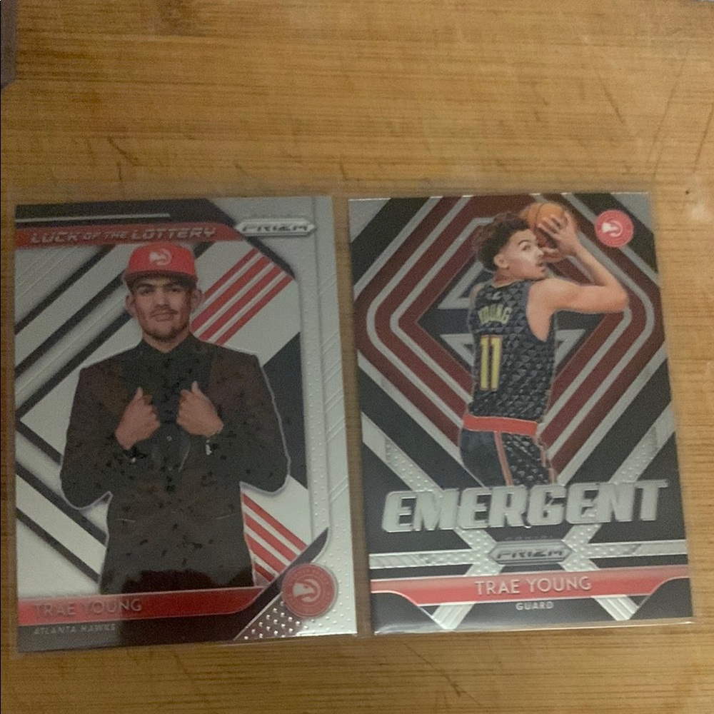 Trae Young Rookie Card Lot Basketball Cards Luck of the lottery and Emergent